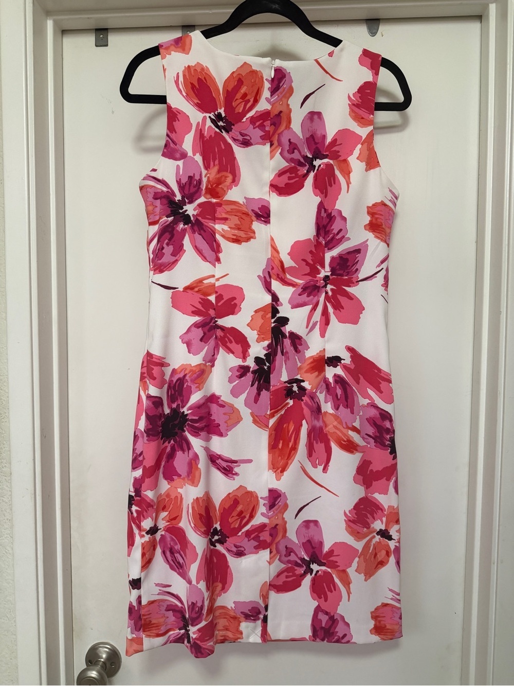 Mario Serrano floral shift dress - pink/white size 6 - Picture 3 of 8